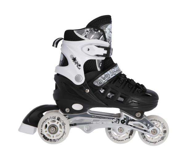 Nils Extreme Łyżworolki 4w1 NH10905 rozm. L (39-42) Czarno-białe - 1121292 - zdjęcie 4
